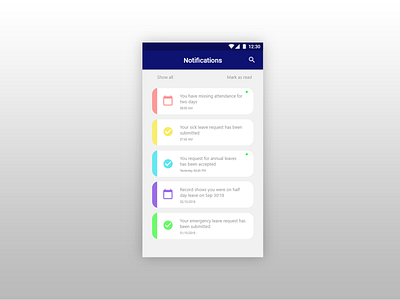 Notification android design interface ios portal responsive ui ux