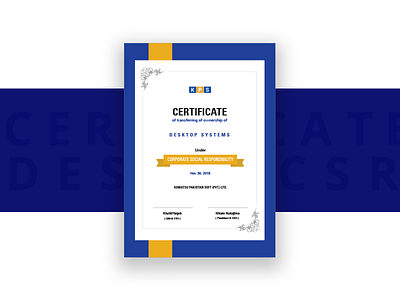 Certificate Design advertisement corporate corporate branding corporate brochure digital digital print poster print