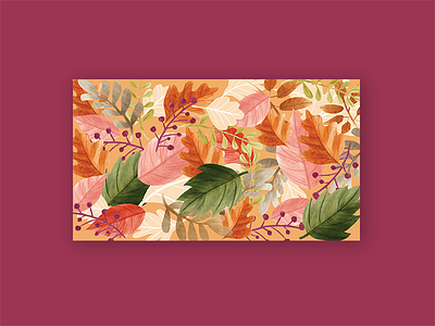 Autumn card design digital greetings illustration magic magical print print media season seasons greetings