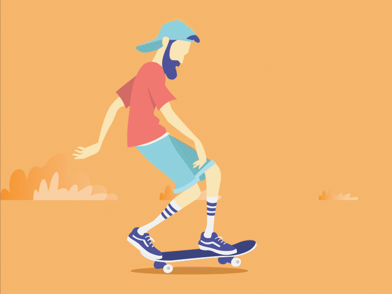 Skate animation design gif graphic illustration motion graphic