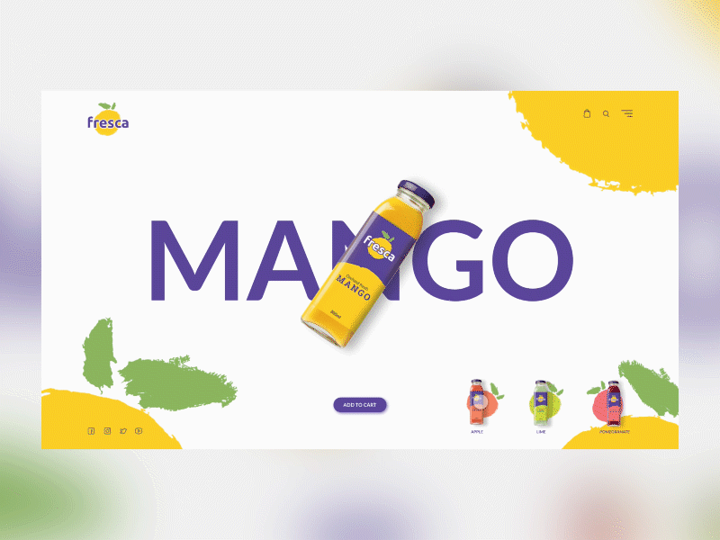 Website for a Juice Brand adobexd beverage brand identity brand mark branding design fresh logo design rebranding redesign ui uidesign unofficial ux