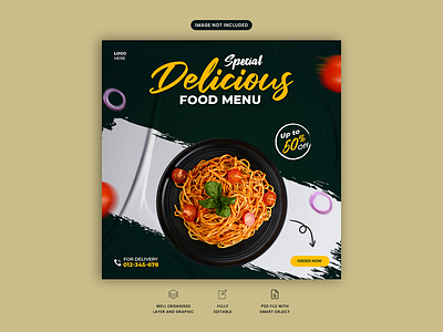 Food Menu Social Media Post Free Download design food banner graphic design illustration vector