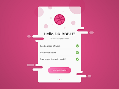 Hello Dribbble! debuts dribbble hello invite shot ui