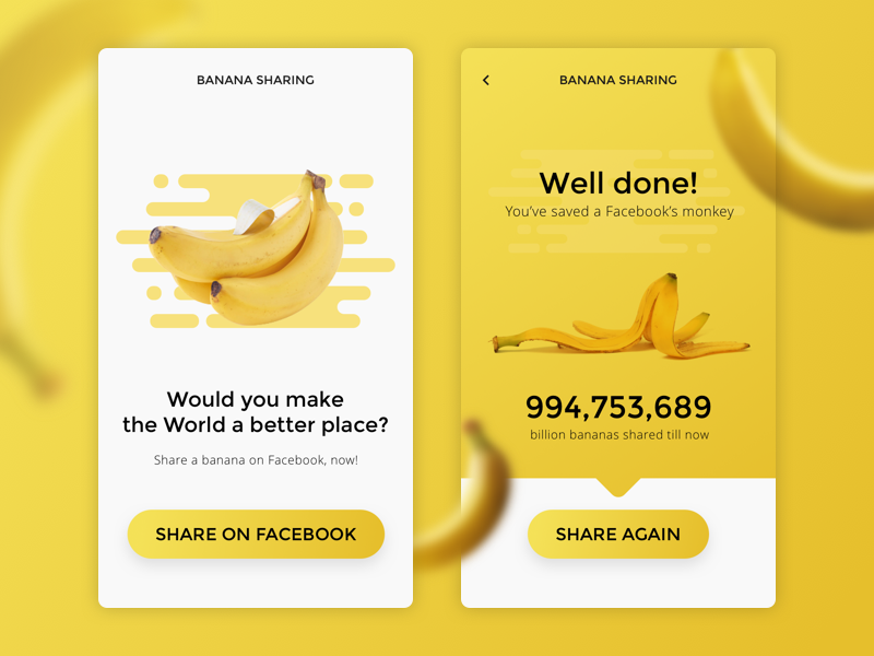 DailyUI #010 - Social Share 010 banana app share social social share ui daily