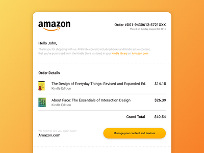 Amazon Receipt designs, themes, templates and downloadable graphic ...