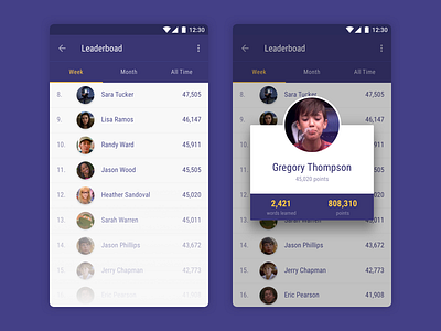 DailyUI #019 - Leaderboard 019 app daily leaderboard learning ui