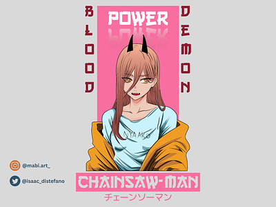 Power, Chainsaw Man aki anime chainsaw man chainsawman denji digital art drawing draws freak illustration japanese japon manga otaku power power chainsaw man