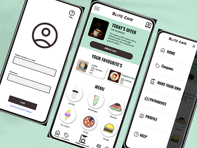 Blitz Café UI/UX design branding graphic design ui ux