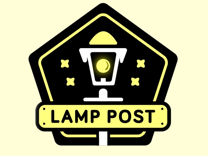 Lamp Post Logo branding graphic design lamp post logo motion graphics street light typography