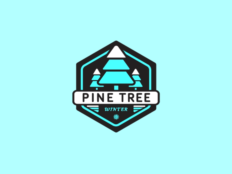 Pine Tree Logo branding graphic design logo motion graphics pine tree typography winter