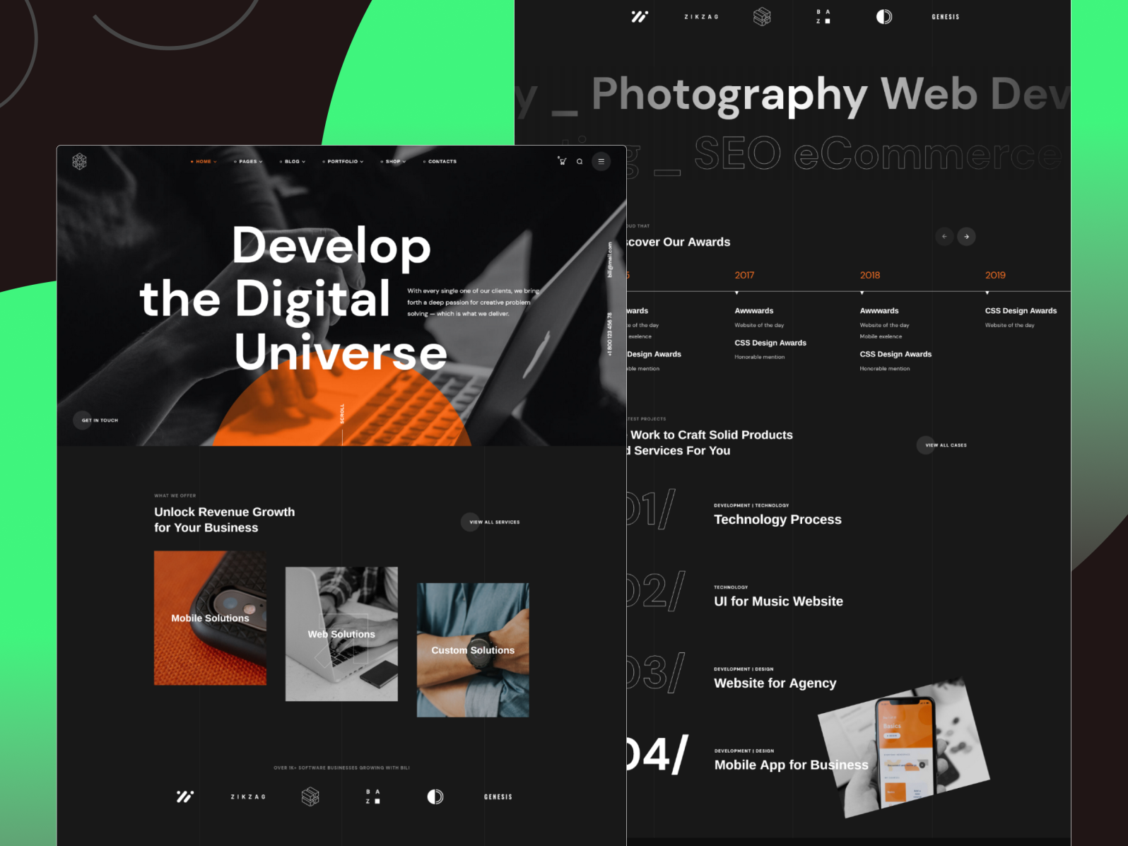 Creative Agency Website Template by Pixiaam on Dribbble