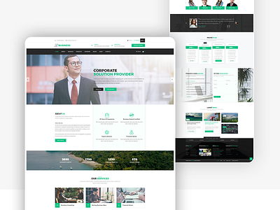 Landing homepage design for business/corporate website design dribbble graphic design landing page ui