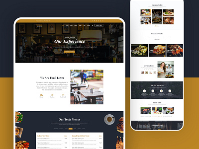 Restaurant Website Landing Homepage Design