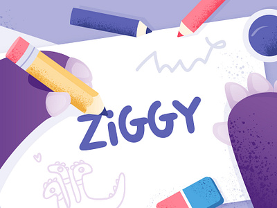 Ziggy Pawriting Typeface drawing illustration illustrator typeface ziggy