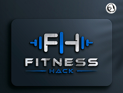 FITNESS HACK creative design fitness gym logo design vector
