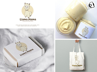 LLAMA MAMA branding creative design handmade logo design soap