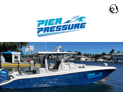 PIER PRESSURE boat service branding creative design fitness logo passenger travel