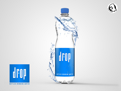 DROP branding creative design drinking logo vector water