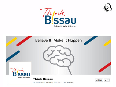 THINK BISSAU branding community creative design logo vector
