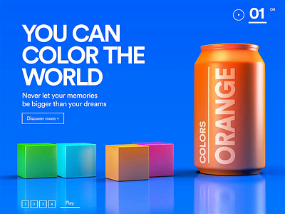 YOU CAN! 3d can color interface design loop animation world