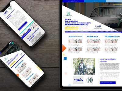 Smart City -project design mobile visual layout webdesign