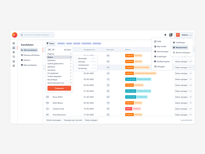 Applicant Tracking System UI