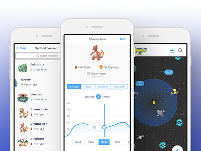 Pokemapper - Concept mobile ui ux web