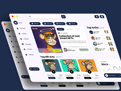NFT dashboard Ui Design