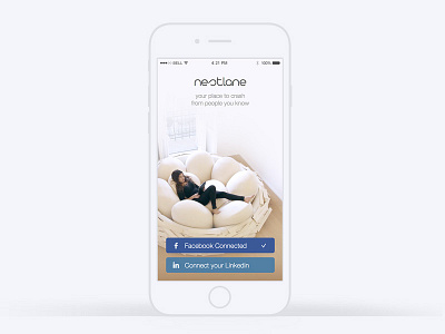 Nestlane app authentication branding facebook ios iphone landing login