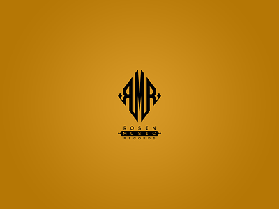 Rosin Music Records Logo brand logo logo design monogram monogram logo music music art records