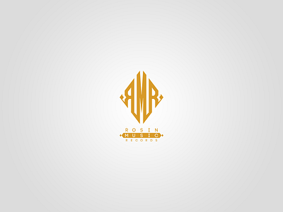 Rosin Music Records Mongram Logo badge branding design logo logotype monogram monogram logo vector vectors