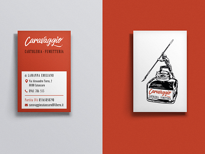 Caravaggio Business Card business card business card design business card mockup design logo design