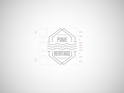 Piave Heritage (logotype heights proportions) design graphic design logo logotype