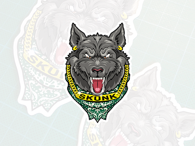Skunk Logotype animals badge design graphics illustration lobo logo logotype lupo vector vectors wolf wolf logo
