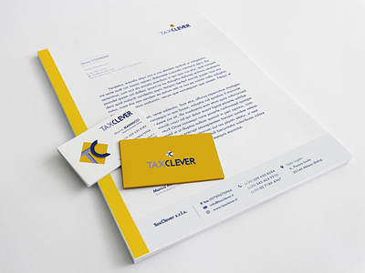 Tax Clever Letterhead corporate branding corporate business card letterhead design letterhead template logo mock up stationery stationery design template design