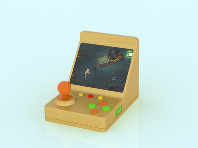 3D Retro Game Console