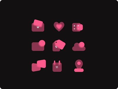 Set of icons design icons ui ux web