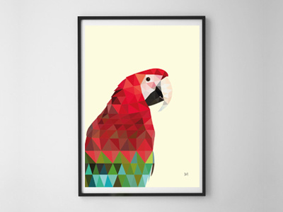 Macaw art design graphic design guacamayo illustration loro low poly macaw parrot polyart poster tropical