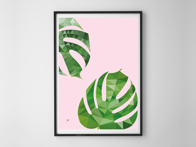 Palm Tree art design graphic design illustration low poly palm palm tree polyart poster tropical tropical art