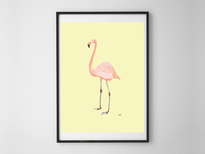 Flamingo animals art design flamingo graphic design illustration illustrator ilustracion poly poly art poster tropical