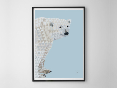 Polar art bear design graphic design ice illustration illustrator ilustracion polar poly poster winter