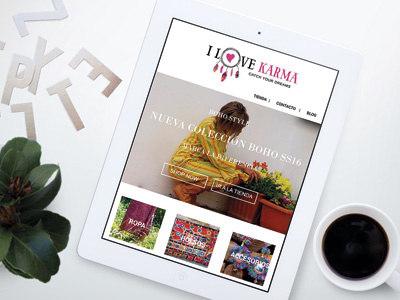 Newsletter 'I Love Karma' graphic design newsletter web design
