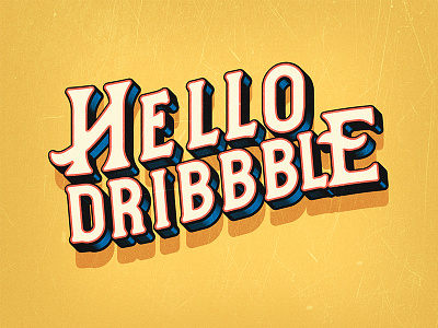 Hello Dribble in Vintage Style