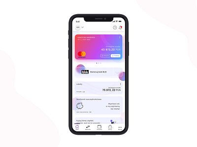 Bank App Home Screen UI