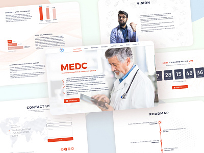 MEDC ICO landing page design landing landingpage ui user interface ux website