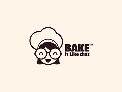 Bake it like that logo baking brand identity branding chef girl logo logo design