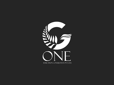 G One Education Logo abroad branding consultants education fern kiwi logo logo design new zeland study