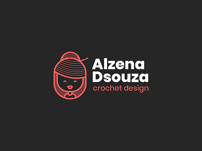 Crochet Designer Logo brand identity branding crochet design designer embroidery girl logo logo design wool