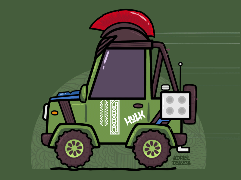 Hulk Ragranok fan fiction car illustration africa army car car gif character gif hulk illustration jeep marvel ragranok tribe