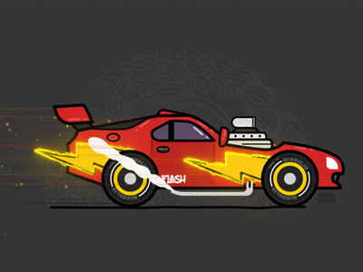 Flash Car Animation animation car car gif flash gif lightening motion design motion graphics sparks thunder